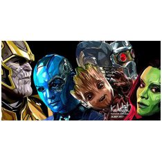 Guardians of the Galaxy : set 2pcs | Pop-Art paintings Marvel characters