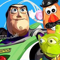 Toy Story : set 2pcs | imágenes Pop-Art Cartoon cine-TV