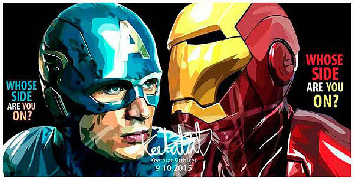 Whose Side : set 2pcs | Pop-Art paintings Marvel characters