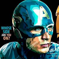 Whose Side : set 2pcs | imágenes Pop-Art personajes Marvel