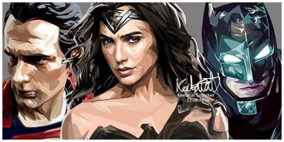 Justice League ver2 : set 2pcs | images Pop-Art personnages Marvel