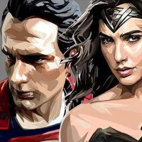 Justice League ver2 : set 2pcs | Pop-Art paintings Marvel characters