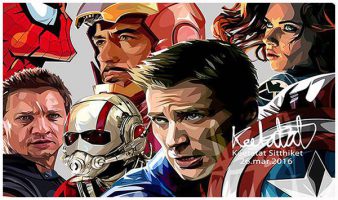 Civil War : set 2pcs | imágenes Pop-Art personajes Marvel