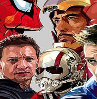 Civil War : set 2pcs | imágenes Pop-Art personajes Marvel