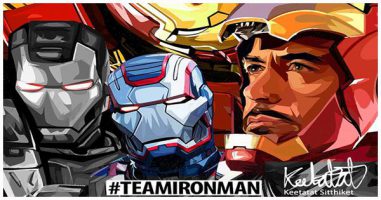 Team Ironman : set 2pcs | imágenes Pop-Art personajes Marvel