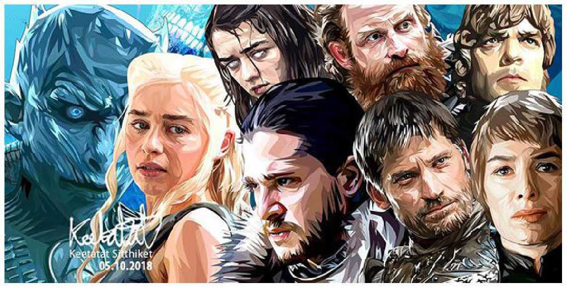 Game of Thrones : set 2pcs | imágenes Pop-Art Cine-TV series-TV