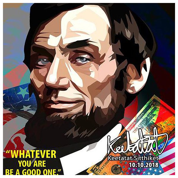 Abraham Lincoln : ver2 | images Pop-Art Célébrités politique
