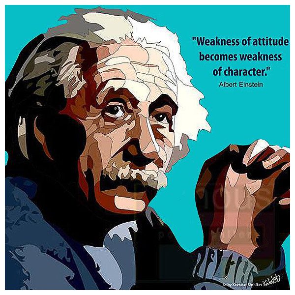 Albert Einstein : Blue | Pop-Art paintings Celebrities science-culture