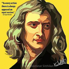 Isaac Newton | Pop-Art paintings Celebrities science-culture