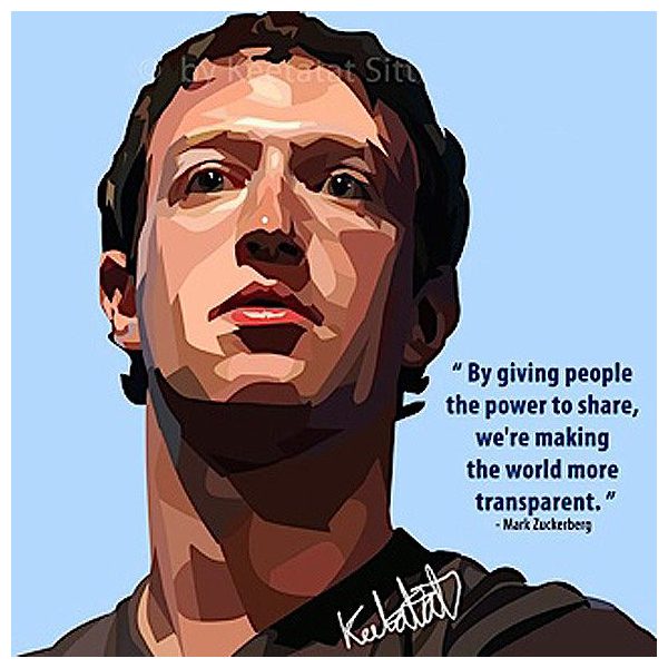 Mark Zuckerberg : ver1 | images Pop-Art Célébrités entreprise