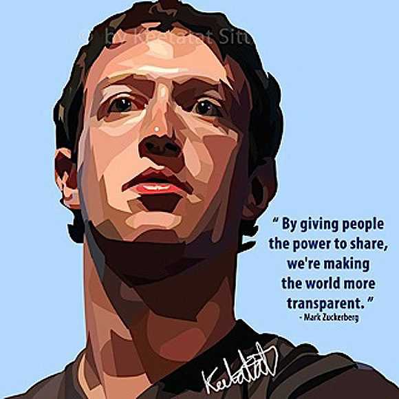 Mark Zuckerberg : ver1 | imatges Pop-Art Celebritats negocis