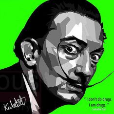 Salvador Dalí : Green | Pop-Art paintings Celebrities art-fashion