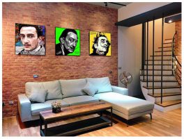 Salvador Dalí : Green | imatges Pop-Art Celebritats art-moda