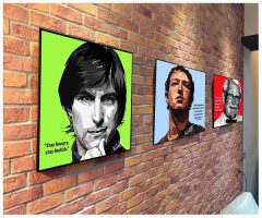 Steve Jobs : Green | Pop-Art paintings Celebrities business