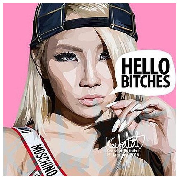 CL Hello Bitches | Pop-Art paintings Music Singers
