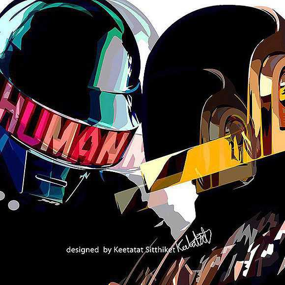Daft Punk : Human/DP1 | imágenes Pop-Art Música Cantantes
