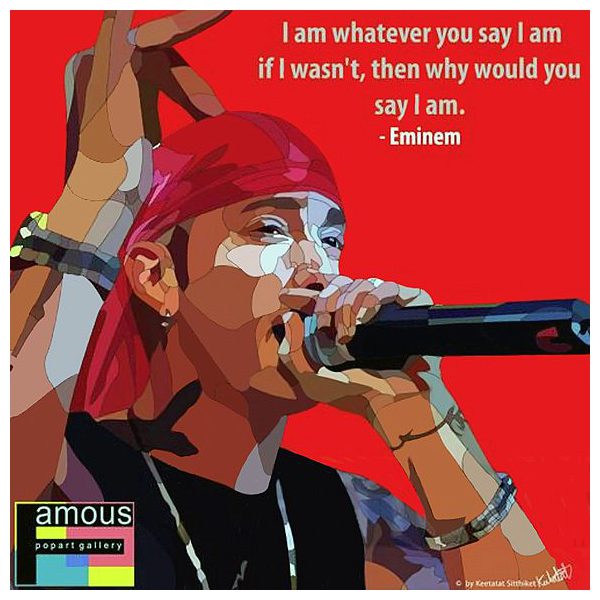 Eminem : ver1/Red | Pop-Art paintings Music Singers