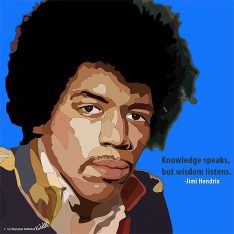 Jimi Hendrix : Blue | imatges Pop-Art Música Cantants