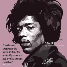 Jimi Hendrix : Pink | images Pop-Art Musique Chanteurs