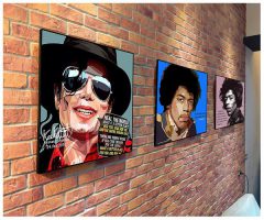 Jimi Hendrix : Pink | Pop-Art paintings Music Singers