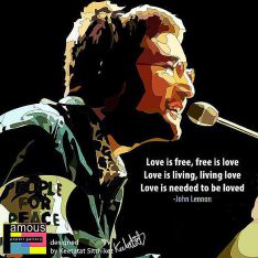 John Lennon : Black/love is | images Pop-Art Musique Chanteurs