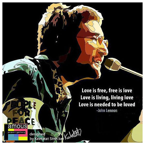 John Lennon : Black/love is | imágenes Pop-Art Música Cantantes