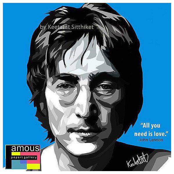 John Lennon : Blue | Pop-Art paintings Music Singers