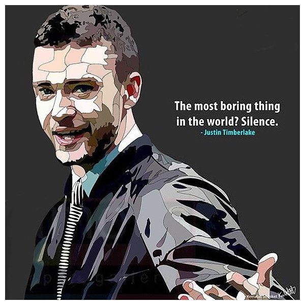 Justin Timberlake : ver1/Black | imatges Pop-Art Música Cantants