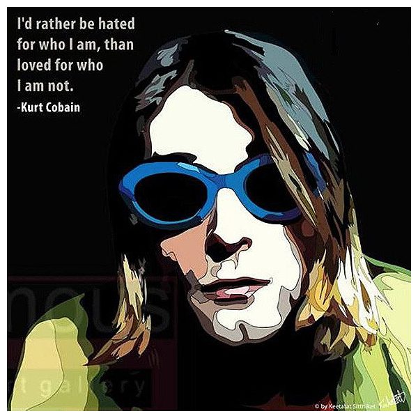 Kurt Cobain : Sunglasses | imatges Pop-Art Música Cantants