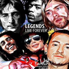 Legends Live Forever : ver2 | Pop-Art paintings Music Singers