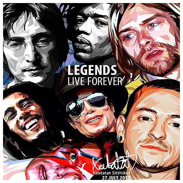 Legends Live Forever : ver2 | imatges Pop-Art Música Cantants