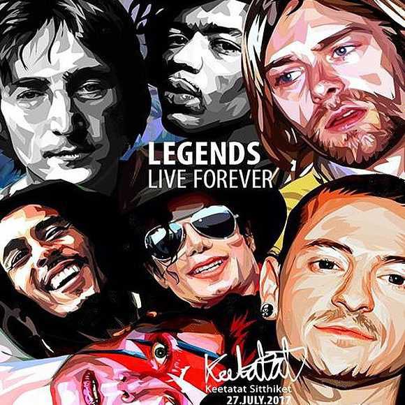 Legends Live Forever : ver2 | imágenes Pop-Art Música Cantantes