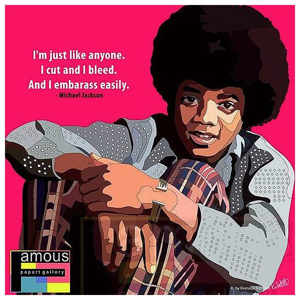 Michael Jackson : ver2/Pink | Pop-Art paintings Music Singers