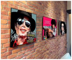 Michael Jackson : ver2/Pink | Pop-Art paintings Music Singers