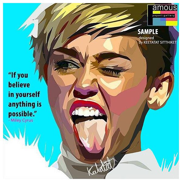 Miley Cyrus | Pop-Art paintings Music Singers