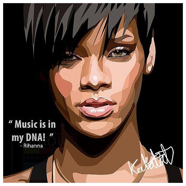 Rihanna | Pop-Art paintings Music Singers