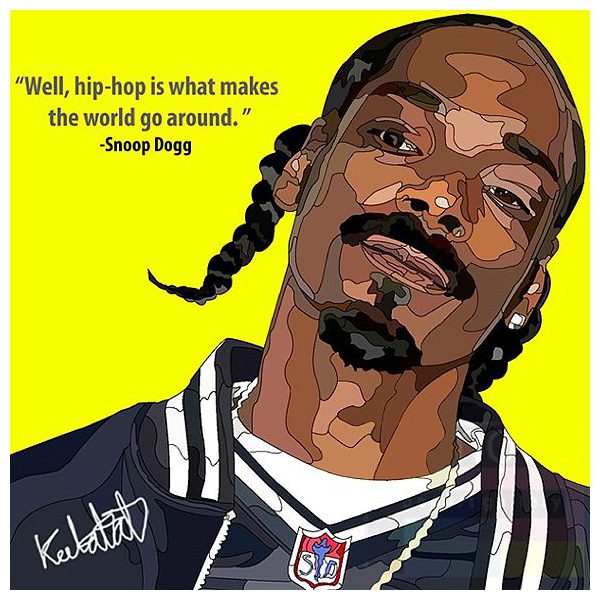 Snoop Dogg : ver2/yellow | Pop-Art paintings Music Singers