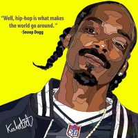 Snoop Dogg : ver2/yellow | Pop-Art paintings Music Singers