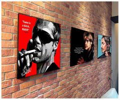Brad Pitt : Red | Pop-Art paintings Movie-TV actors