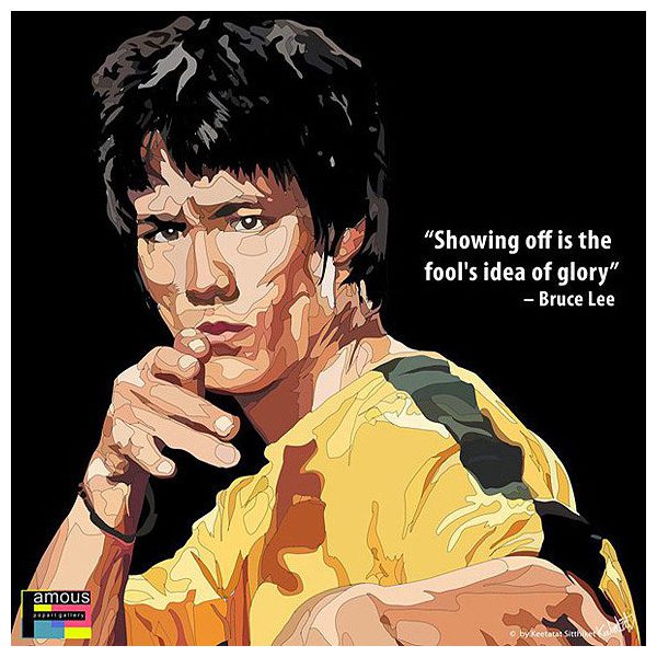 Bruce Lee : Black | Pop-Art paintings Movie-TV actors