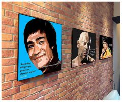Bruce Lee : Black | Pop-Art paintings Movie-TV actors
