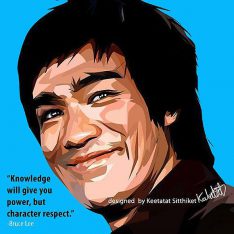 Bruce Lee : Blue | imatges Pop-Art Cinema-TV actors