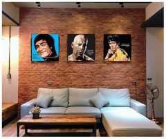 Bruce Lee : Blue | Pop-Art paintings Movie-TV actors