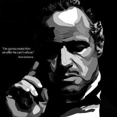Don Corleone : B&W | Pop-Art paintings Movie-TV characters
