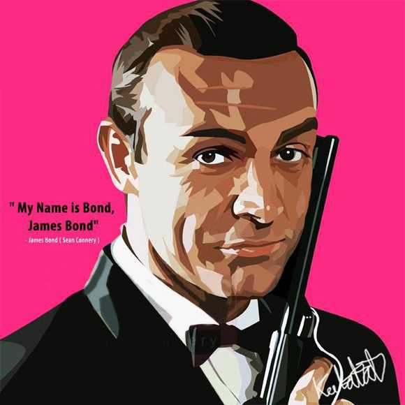 James Bond : Sean Connery | Pop-Art paintings Movie-TV characters