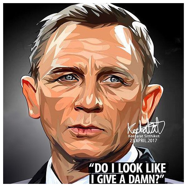James Bond : Daniel Craig | Pop-Art paintings Movie-TV characters