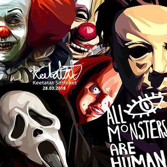All Monsters Are Human | Pop-Art paintings Movie-TV characters