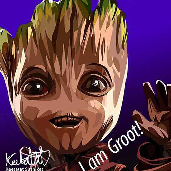 Baby Groot | imágenes Pop-Art personajes Marvel