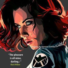 Balck Widow | imágenes Pop-Art personajes Marvel