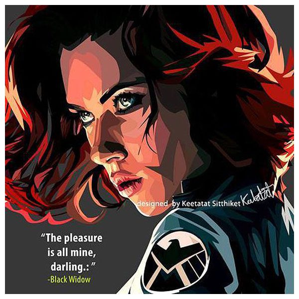 Black Widow | imágenes Pop-Art personajes Marvel